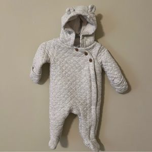 Carter's Baby Girls' Newborn-3M Hooded Quilted Pram Sleep & Play